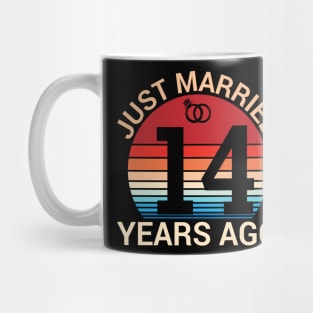 Just Married 14 Years Ago Husband Wife Married Anniversary Mug